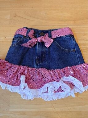 Kiddie Korral Denim & Sequin Western Skirt – Girls